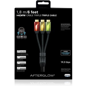Cable triple HDMI Afterglow Rojo/Oro/Verde 1,8 m