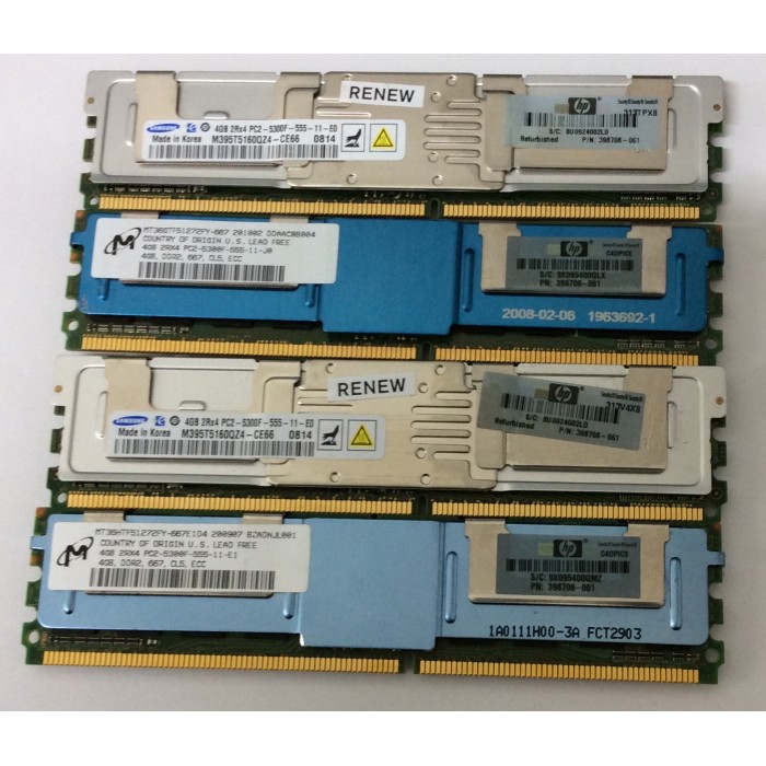 Memoria de servidor de 4Gb 2Rx4 DDR2 667Mhz FB-DIMM PC2-5300F-555
