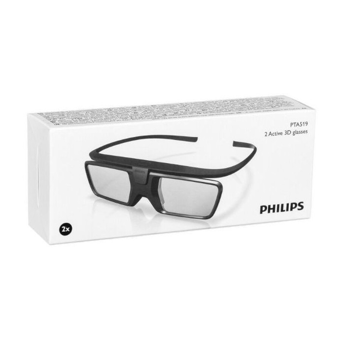2x Gafas 3D - Philips (PTA519) ACTIVAS - Original Nuevas